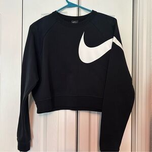 Nike Black Crop Boxy Long Sleeve Hoodie